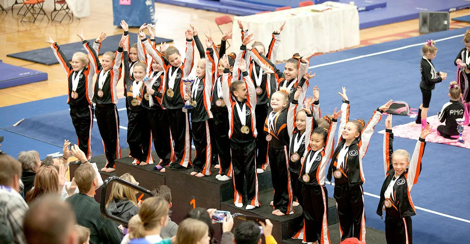 Girls Gymnastics Team at Elite Gymnastics Academy